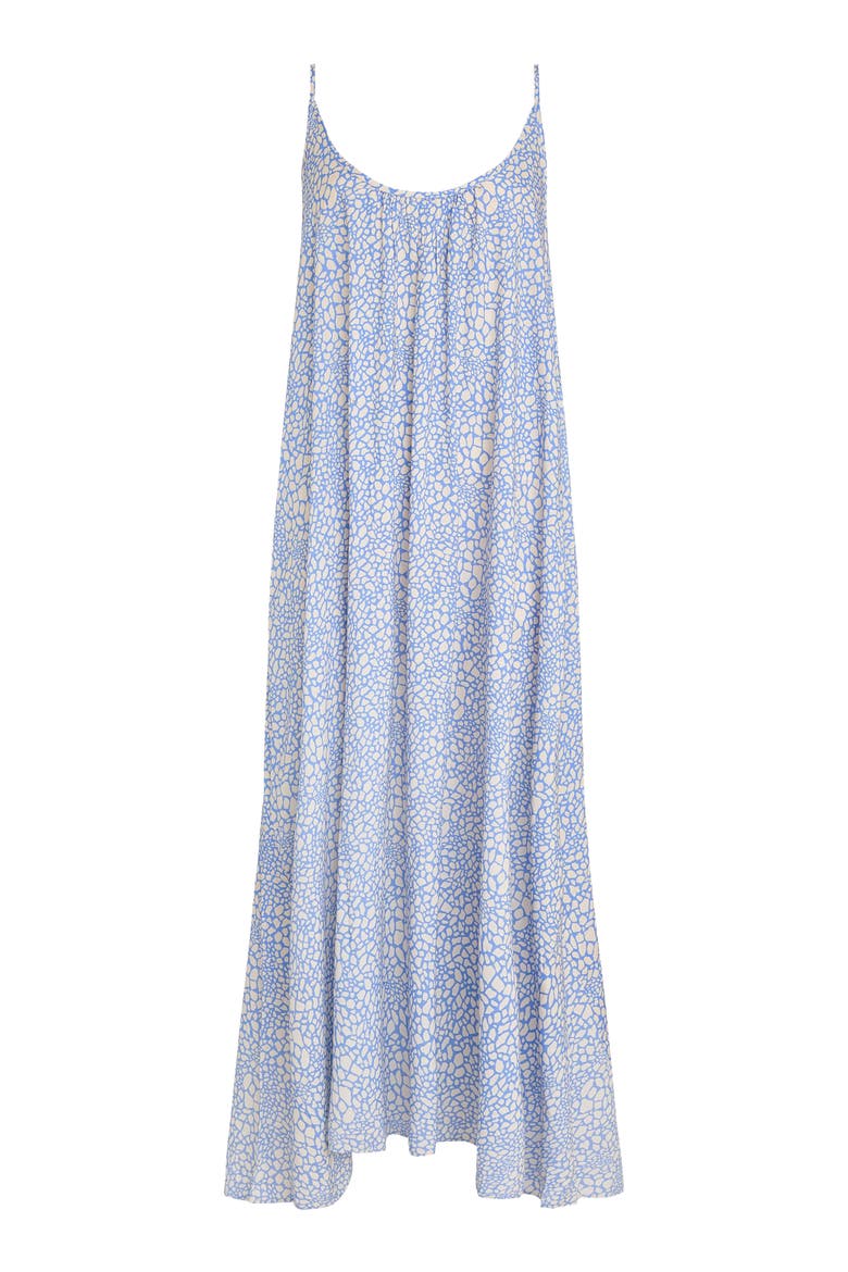 Malfi Tank Dress Cover-up, Alternate, color, Blue & Cream Animal Print