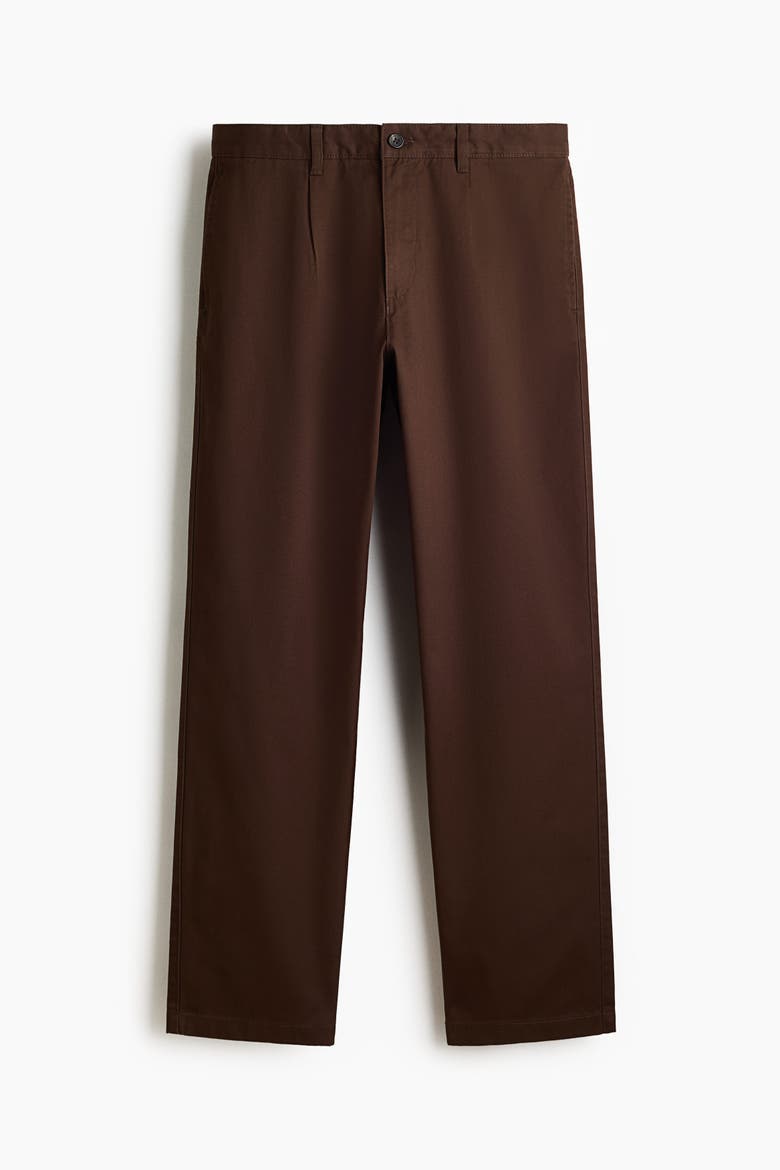Relaxed Fit Cotton Twill Chinos, Main, color, Brown