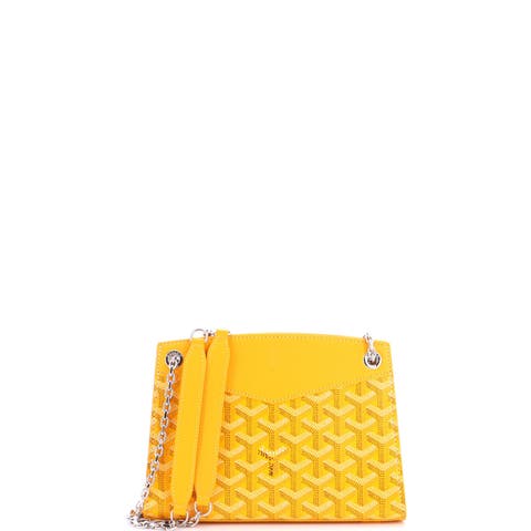 Structured Rouette Chain Shoulder Bag Coated Canvas Mini