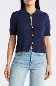 Vigoss Slub Collared Sweater