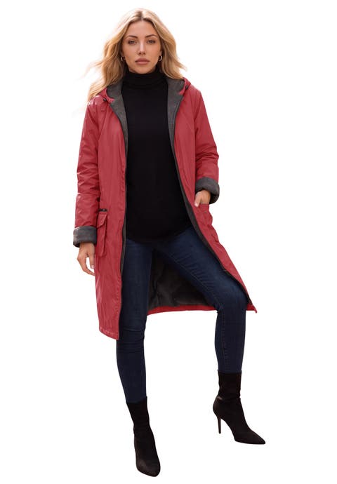 Plus Size Hooded Nylon Jacket