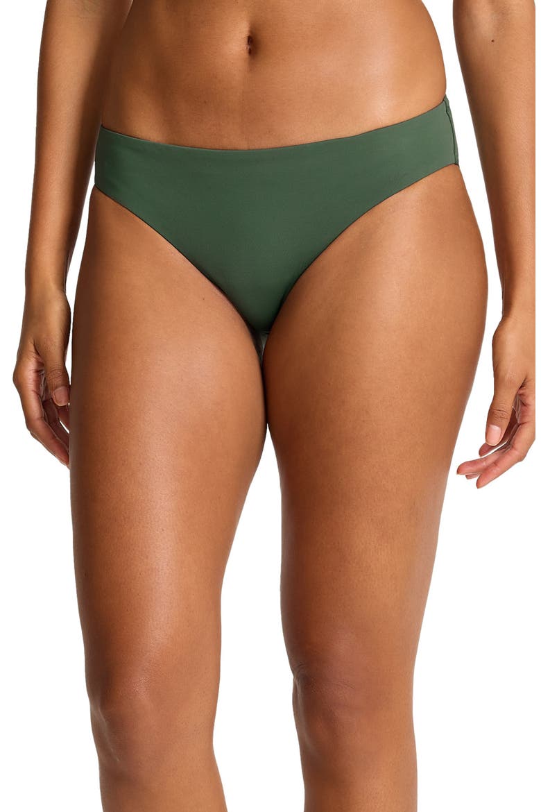 Palm Hipster Bikini Bottoms, Main, color, DARK TEA LEAF