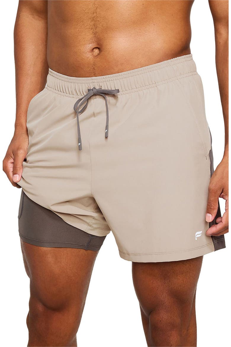 Men's The O2 Run Short Lined 5in, Main, color, Brutalist Khaki / Taupe Slate