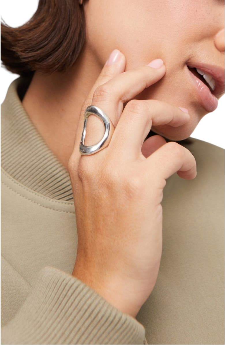 UNODE50 Open Oval Ring, Alternate, color, Silver