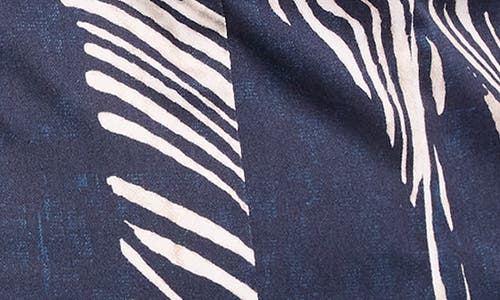 Nic + Zoe Nic+zoe Zebra Stripe Stretch Cotton Button-up Shirt In Indigo Multi