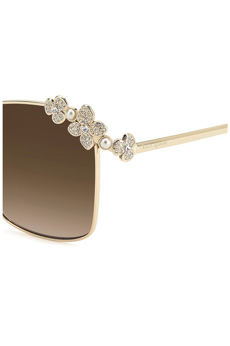 kileen 59mm embellished gradient square sunglasses, Alternate, color, GOLD STRIPED BROWN