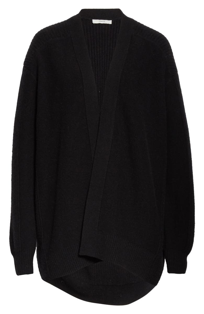 Vince Ribbed Wool & Cashmere Cardigan, Alternate, color, 