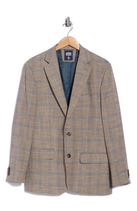 Slim Fit Plaid Sport Coat