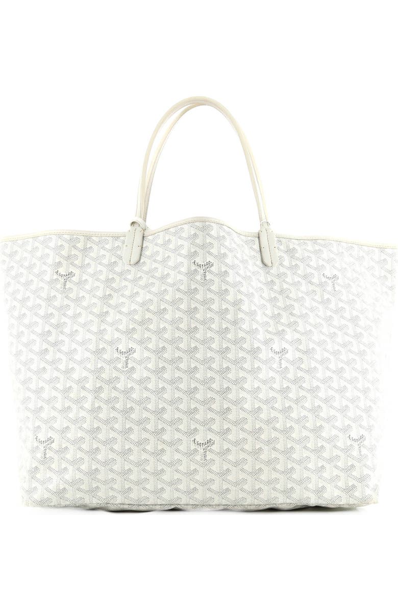 Pre-Owned Goyard Saint Louis Tote Coated Canvas GM, Alternate, color, White