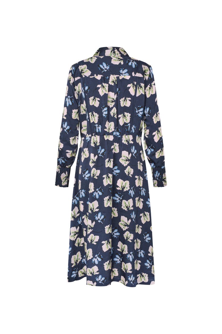MaNolivienne Floral Print Midi Dress, Alternate, color, Navy Blazer