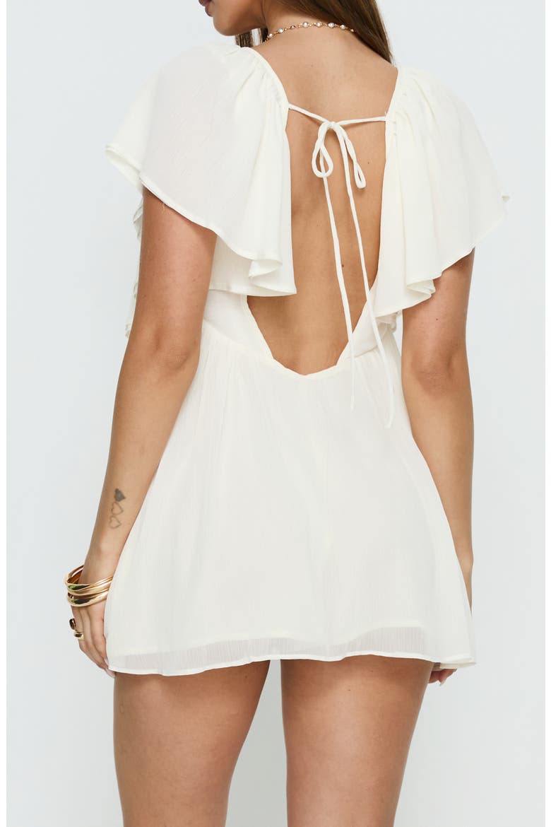 Sun Spirit Plunge Flowy Playsuit, Alternate, color, CREAM