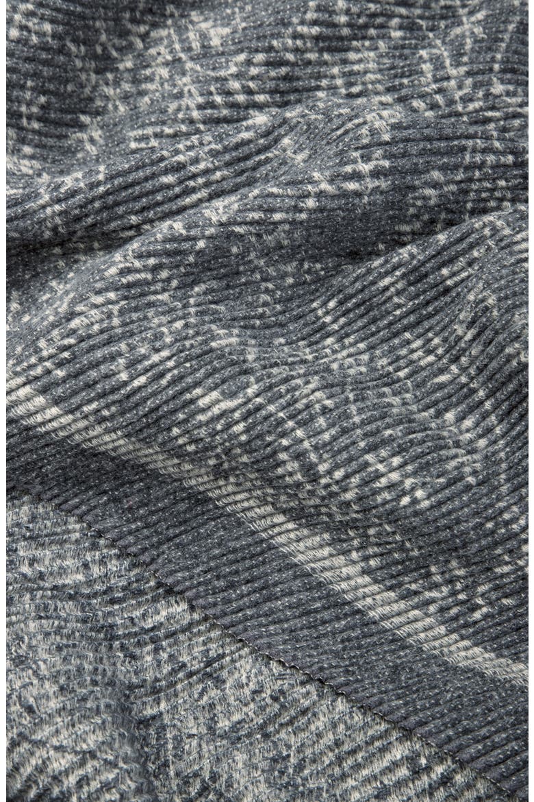 Floral Crinkle Scarf, Alternate, color, BLACK