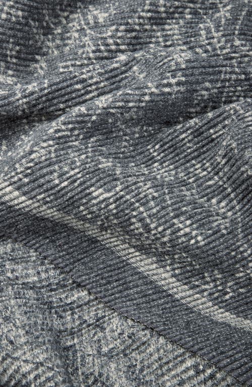 Saachi Floral Crinkle Scarf In Black
