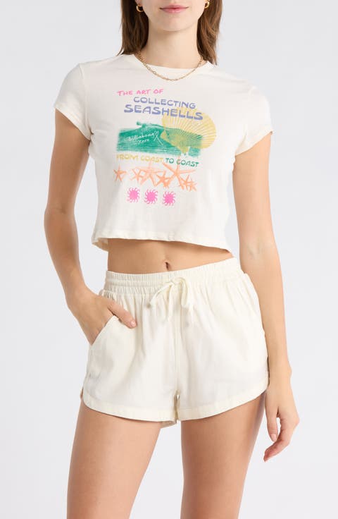 Coastal Adventures Crop Graphic T-Shirt