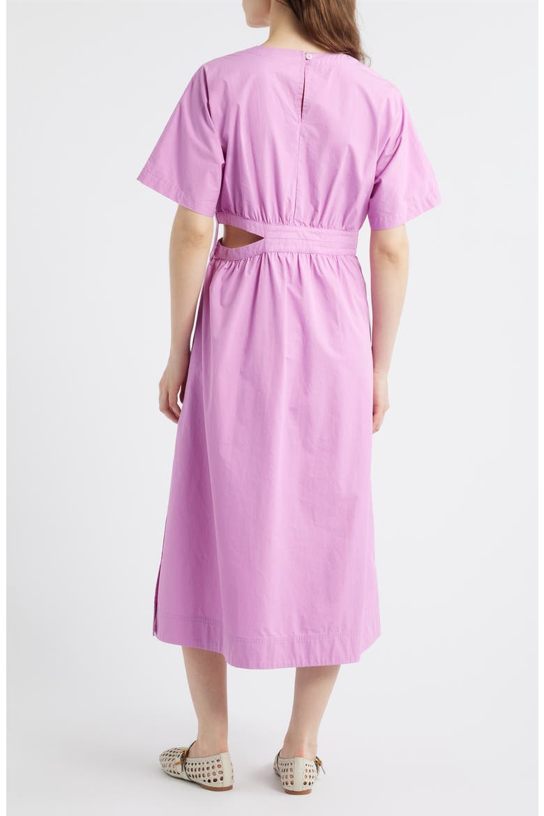 Mavera Cutout Poplin Midi Dress, Alternate, color, VIOLINE