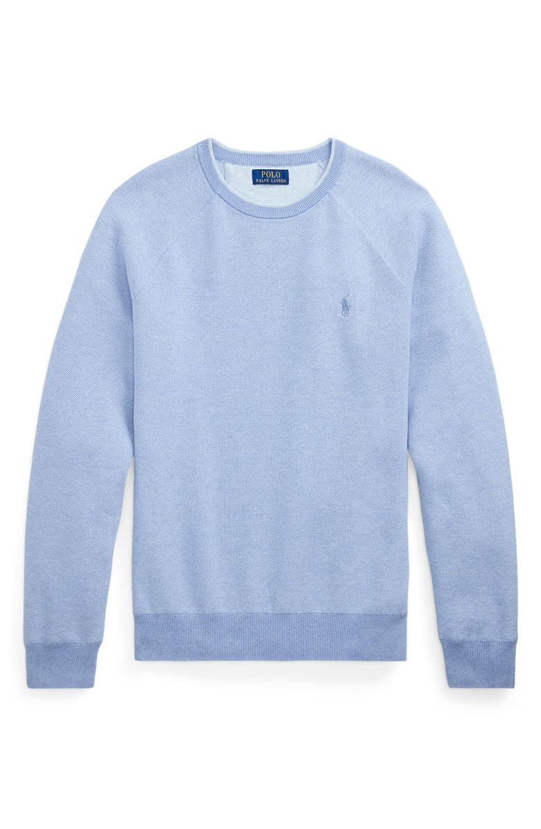 Textured Cotton Crewneck Sweater