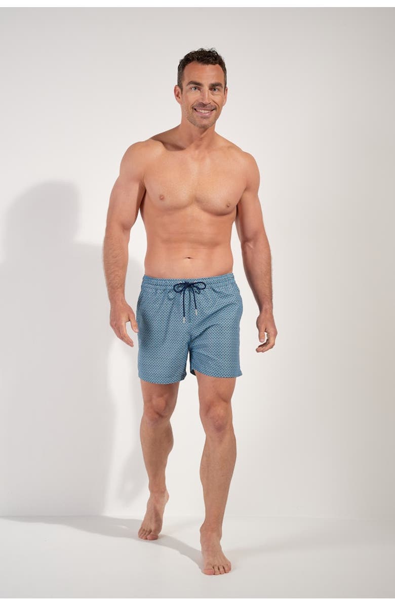 HOM Cappuccino Beach Boxer, Alternate, color, Blue Print