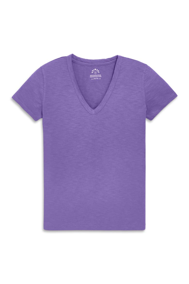 Adult Classic Slub V-Neck Tee, Main, color, Violet