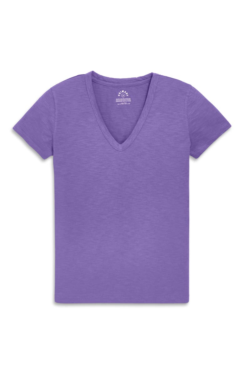 Primary Adult Classic Slub V-Neck Tee, Main, color, Violet