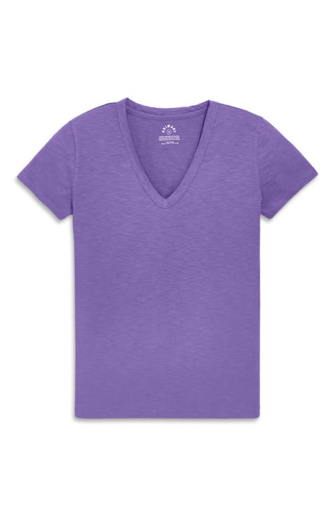 Adult Classic Slub V-Neck Tee (Women's Fit)