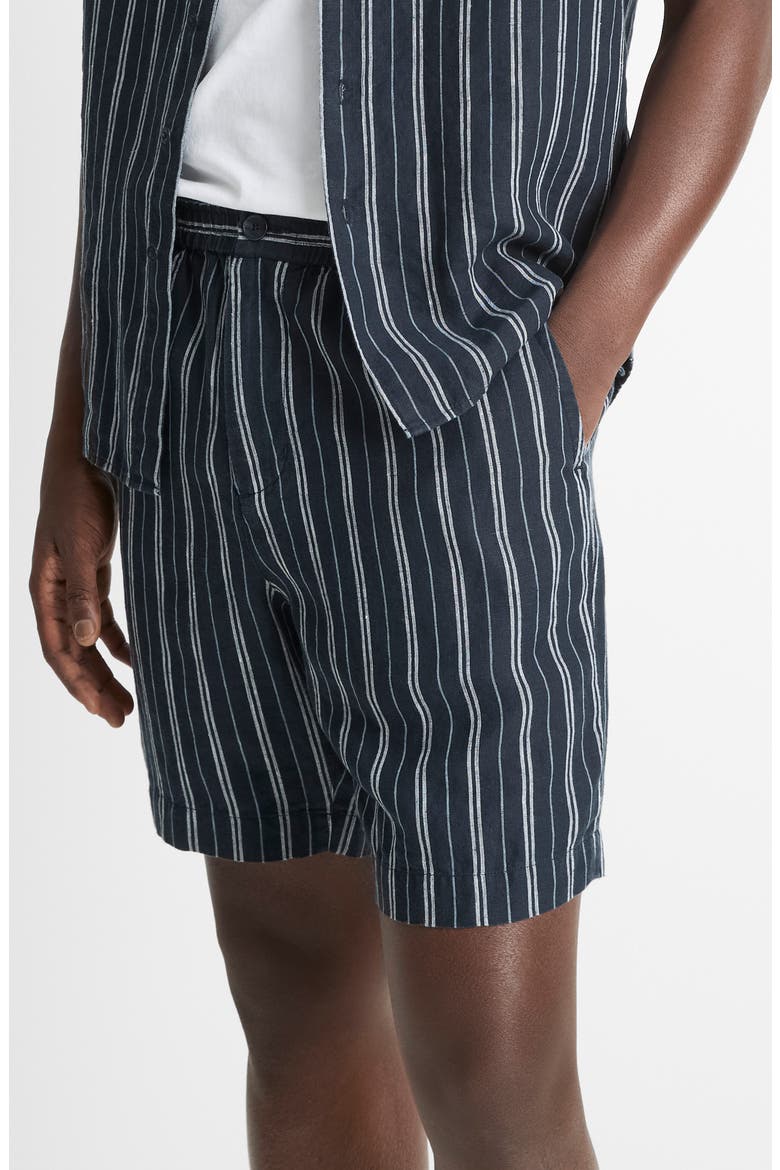 Stripe Hemp Beach Shorts, Alternate, color, COASTAL BLUE