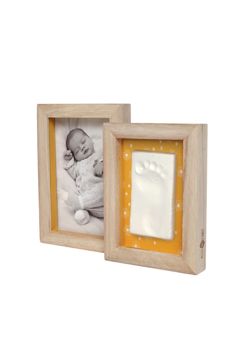 Duo Baby Frame - Baby Handprint & Photo Frame, Keepsake Gift, Alternate, color, Daisy Ochre