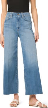 Joe's Wide Leg Ankle Crop Raw Hem Jeans