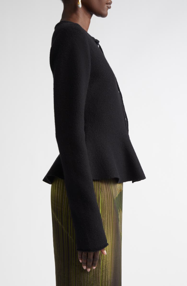 Jason Wu Collection Boiled Wool Peplum Cardigan, Alternate, color, 