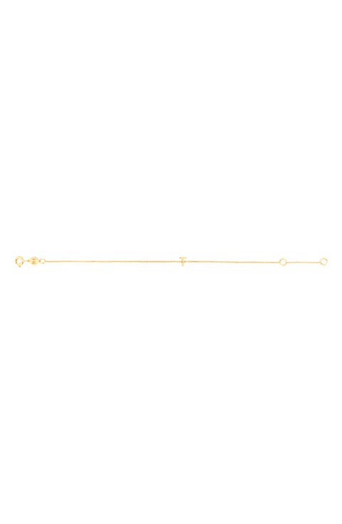 Initial 'T' Chain Bracelet