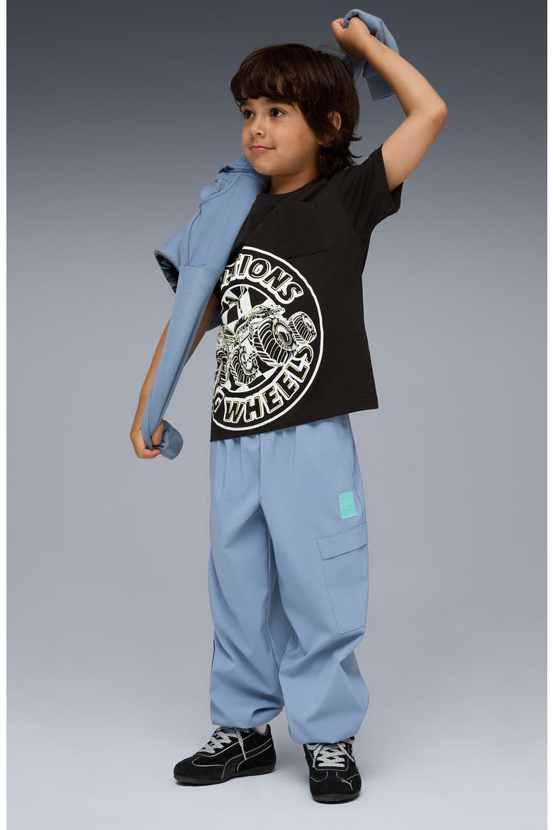 x Hot Wheels Kids' Relaxed Cargo Pants, Alternate, color, COOL BLUE