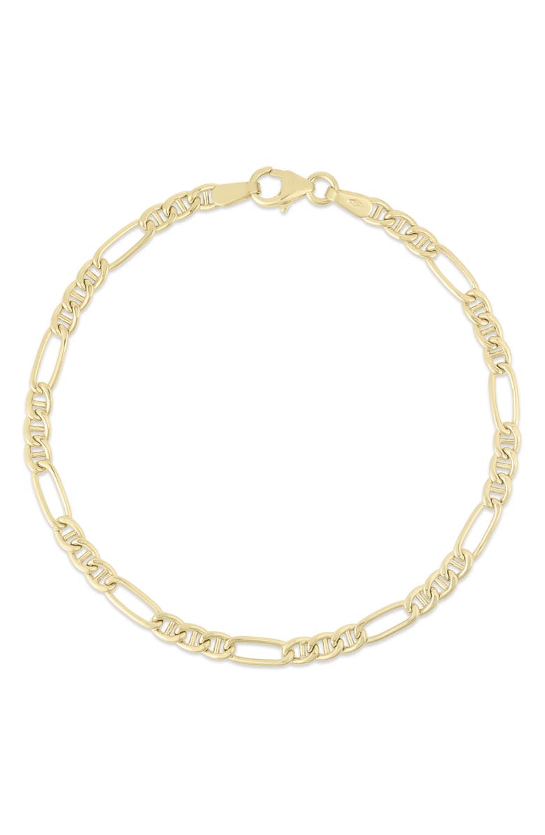 Ember Fine Jewelry Figaro Chain Bracelet, Main, color, Gold