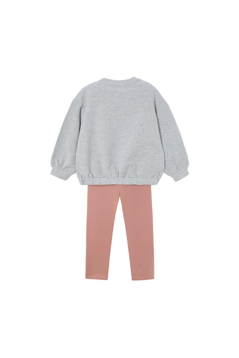 Leggings And Sweatshirt Bow, Alternate, color, Grey