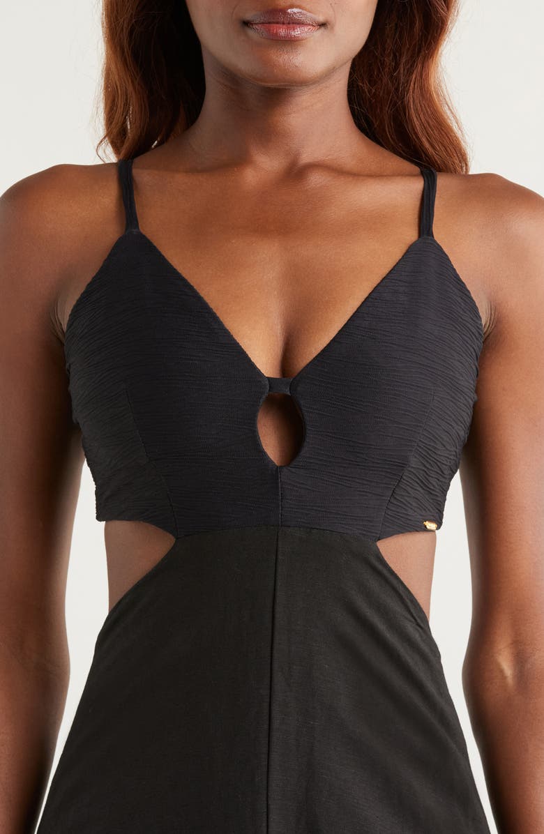 BOAMAR Joyful Cutout Cover-Up Dress, Alternate, color, Black
