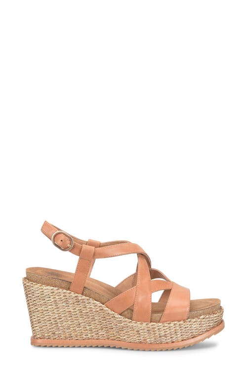 Söfft Devyn Slingback Espadrille Platform Wedge Sandal In Luggage