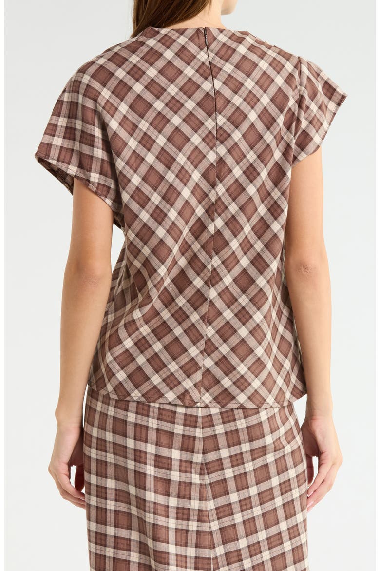 Laurel Ruched Top, Alternate, color, BROWN