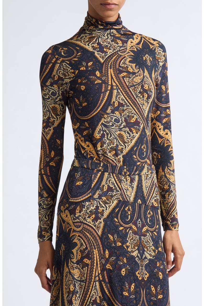 Aurelia Long Sleeve Jersey Top, Alternate, color, TWILIGHT PAISLEY