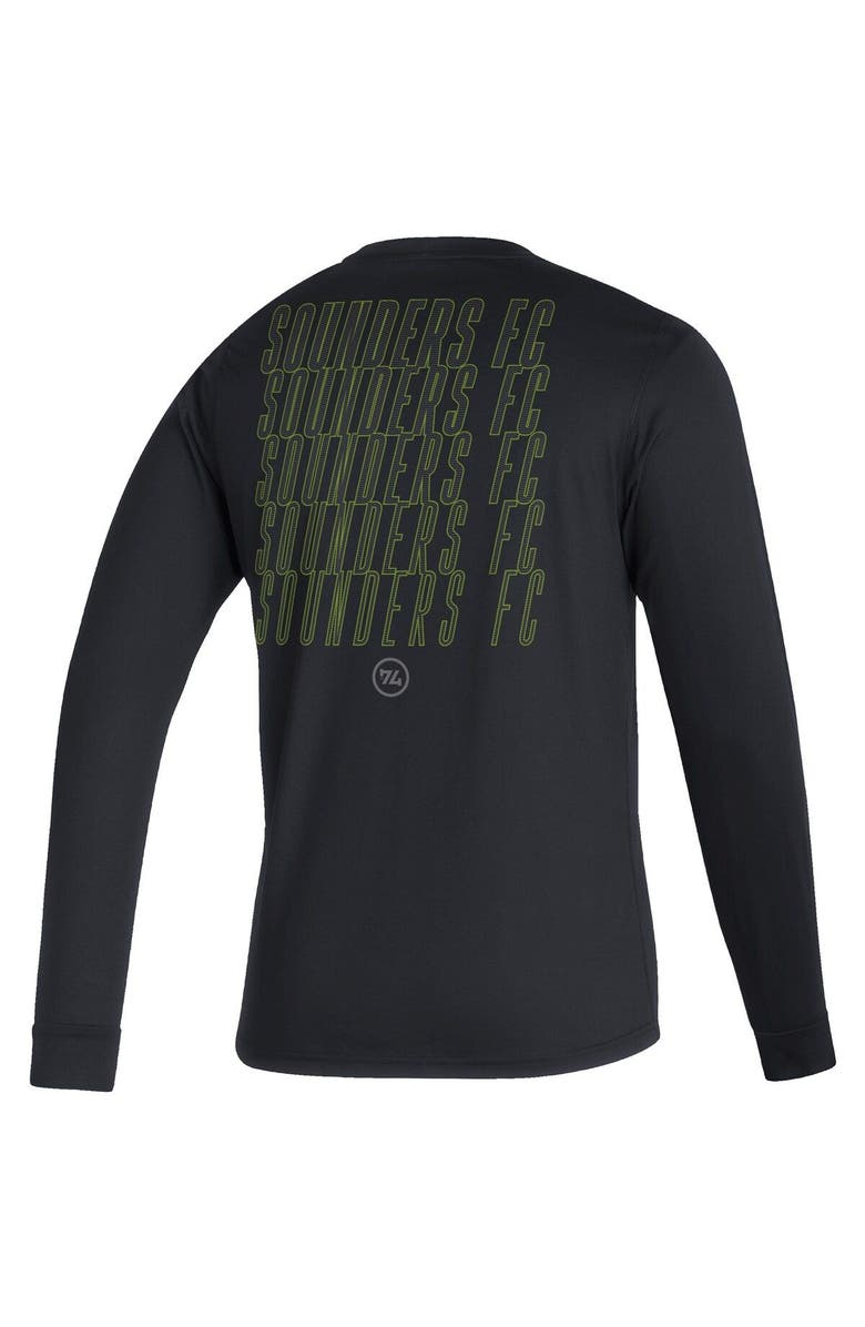 adidas Men's adidas Black Seattle Sounders FC Club Long Sleeve T-Shirt, Alternate, color, Black