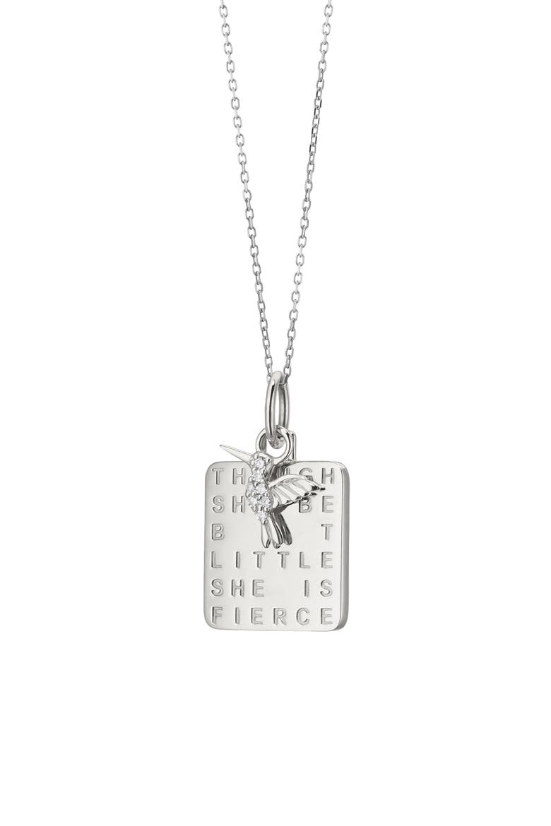 She is Fierce Sterling Silver Necklace, Main, color, STERLING SILVER