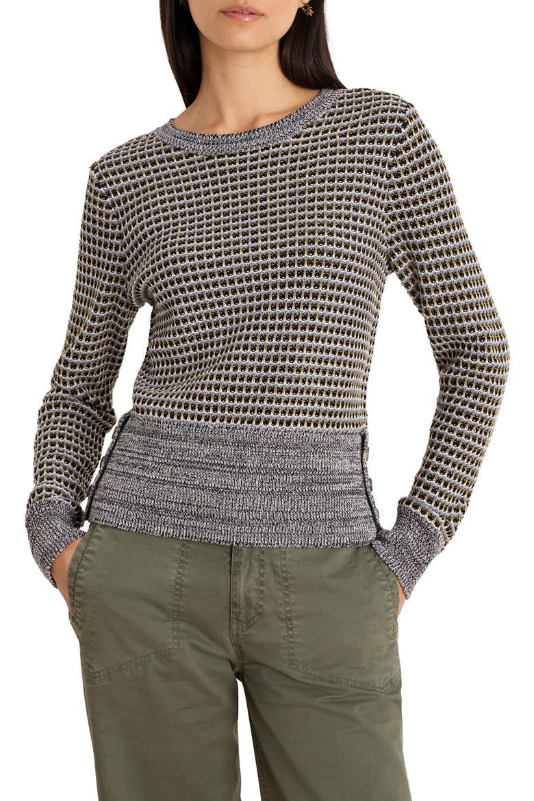 Marled Crewneck Sweater, Main, color, BLUE MULTI