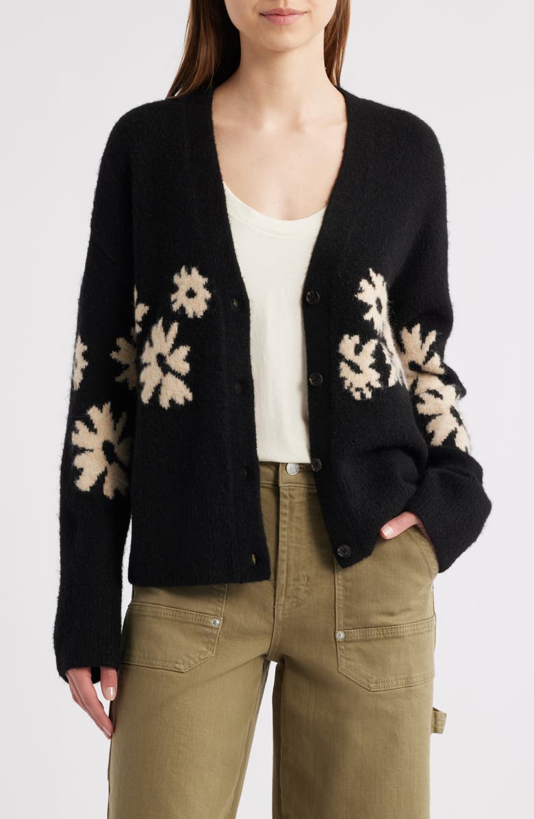 Rails Georgina Floral Intarsia Cardigan, Main, color, 
