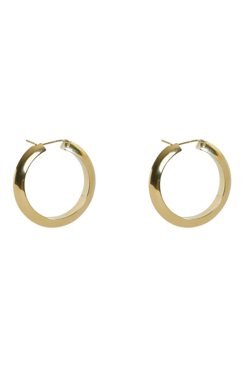 Knife Edge Hoop Earrings, Main, color, GOLD