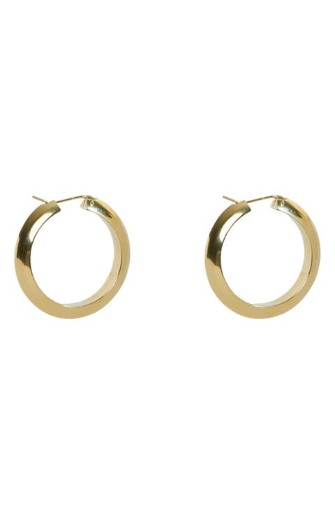 Knife Edge Hoop Earrings