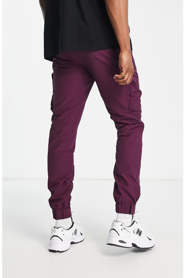 Cut & Sew Cargo Skinny Pants, Alternate, color, PURPLE
