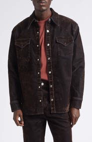 AMIRI Flocked Denim Shirt Jacket