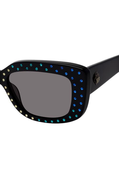 Kurt Geiger London 52mm Rectangular Sunglasses In Black/smoke