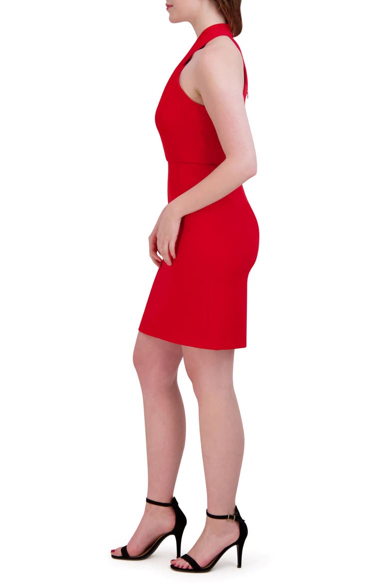 Halter Neck Sheath Dress, Alternate, color, RED