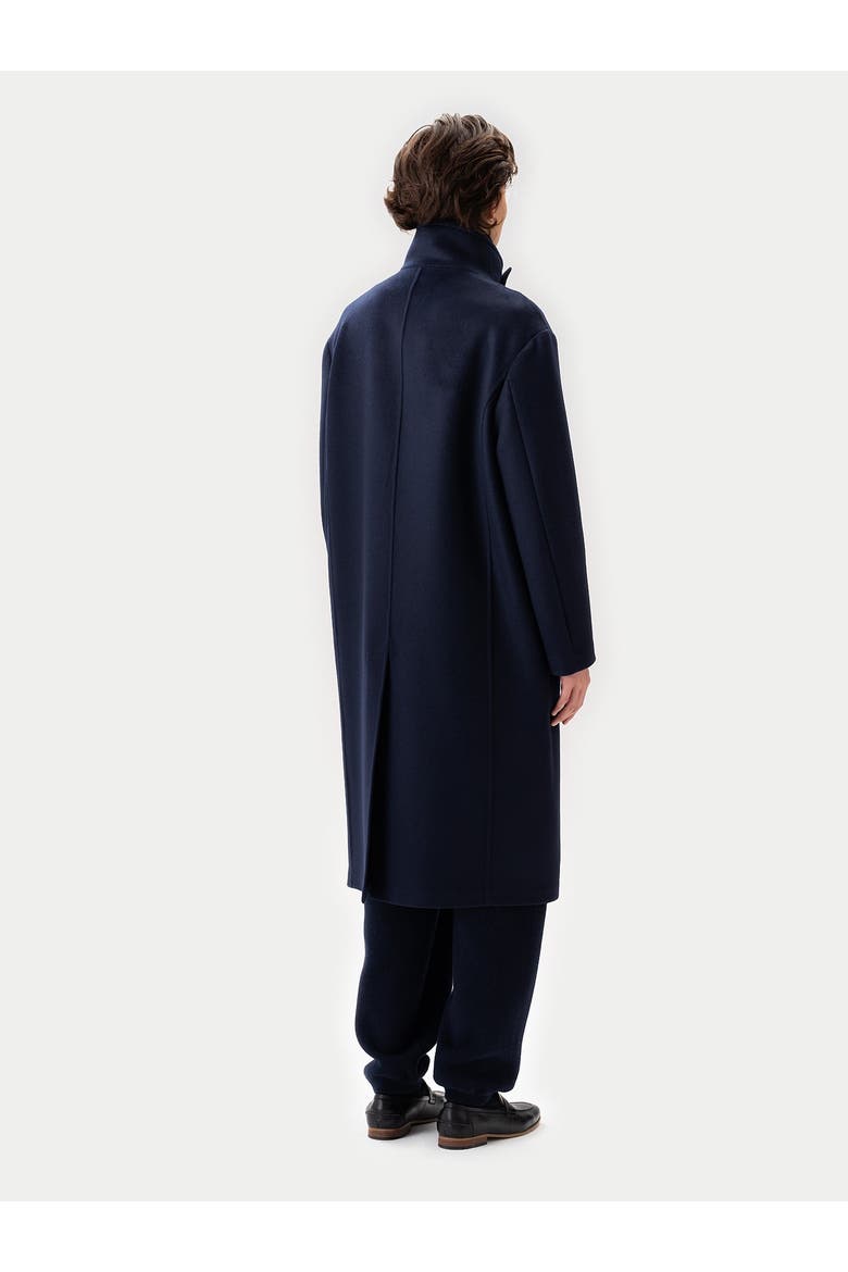 Unisex Cashmere Trench Coat, Alternate, color, navy blazer