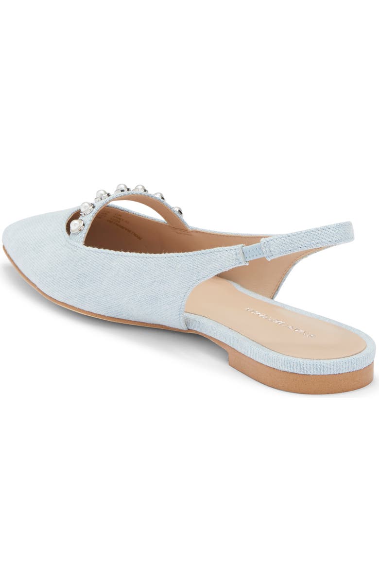 Stuart Weitzman Faux Pearl Slingback Pump, Alternate, color, Light Blue