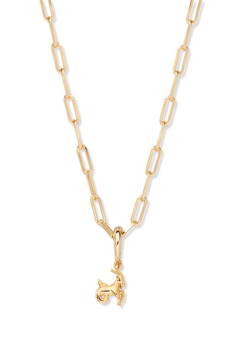 Aries Zodiac Charm Paperclip Necklace
