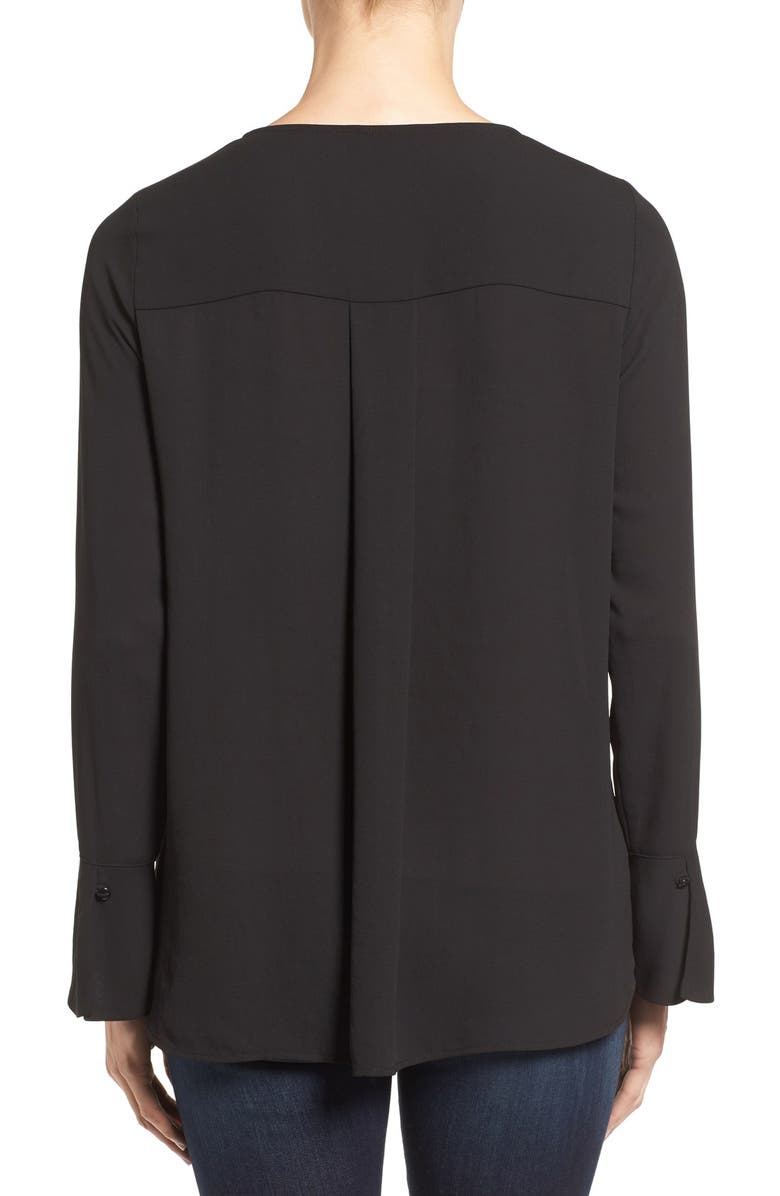 Pleione Bell Cuff High/Low Blouse, Alternate, color, 